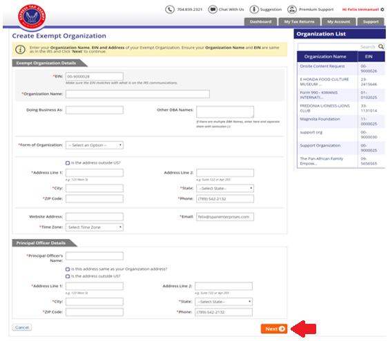 entering-organization-details